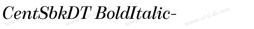 CentSbkDT BoldItalic字体转换